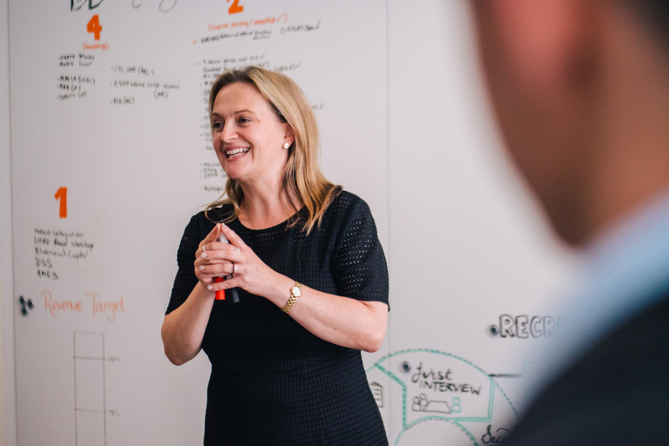 Zoe running a strategy day